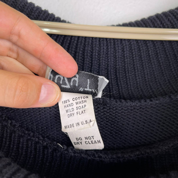 Vintage Suzy T Western Fringe Black Ribbed Star Studded Sweater Women's Medium - Picture 6 of 9